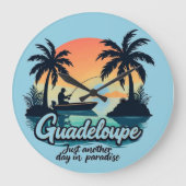 Grande Horloge Ronde Guadeloupe Paradise ラージ壁時計 (正面)