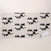 Grande Serviette de Plage & Bain - Dual Face ビーチタオル (正面)