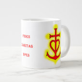 Grande Tasse Croix camarguaise (Fides Caritas Spes ジャンボコーヒーマグカップ (正面右)