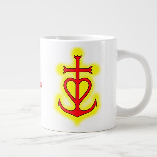 Grande Tasse Croix camarguaise (Fides Caritas Spes ジャンボコーヒーマグカップ (右)