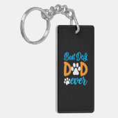 Grandfather Gift | Best Dog Dad Ever キーホルダー (正面左)