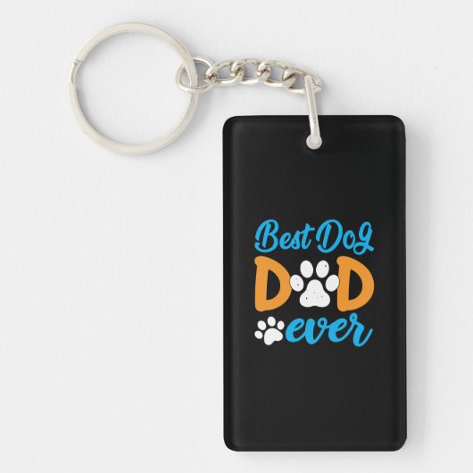 Grandfather Gift | Best Dog Dad Ever キーホルダー (正面)