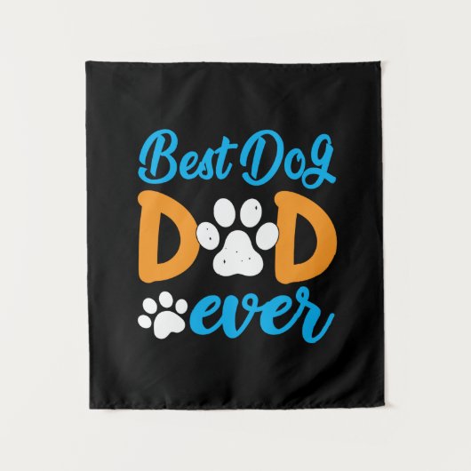 Grandfather Gift | Best Dog Dad Ever タペストリー (正面)