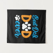 Grandfather Gift | Best Dog Dad Ever タペストリー (正面(横))