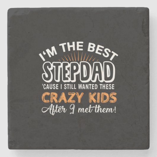 Grandfather Gift | I Am The Best Step Dad ストーンコースター (正面)