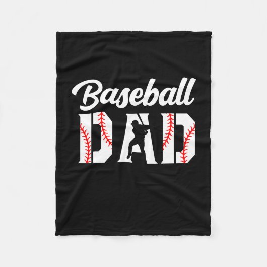 Grandfather Quotes | Baseball Dad フリースブランケット (正面)