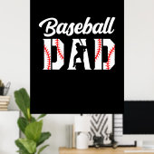 Grandfather Quotes | Baseball Dad ポスター (ホームオフィス)