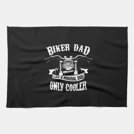 Grandfather Quotes | Best Biker Dad キッチンタオル (横)