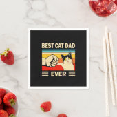 Grandfather Quotes | Best Cat Dad Ever スタンダードカクテルナプキン (インサイチュ)