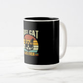 Grandfather Quotes | Best Cat Dad Ever ツートーンマグカップ (正面右)