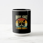 Grandfather Quotes | Best Cat Dad Ever ツートーンマグカップ (中央)
