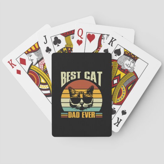 Grandfather Quotes | Best Cat Dad Ever トランプ (裏面)