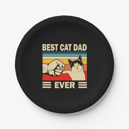 Grandfather Quotes | Best Cat Dad Ever ペーパープレート (正面)