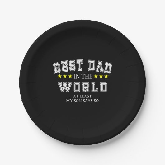 Grandfather Quotes | Best Dad In The World ペーパープレート (正面)