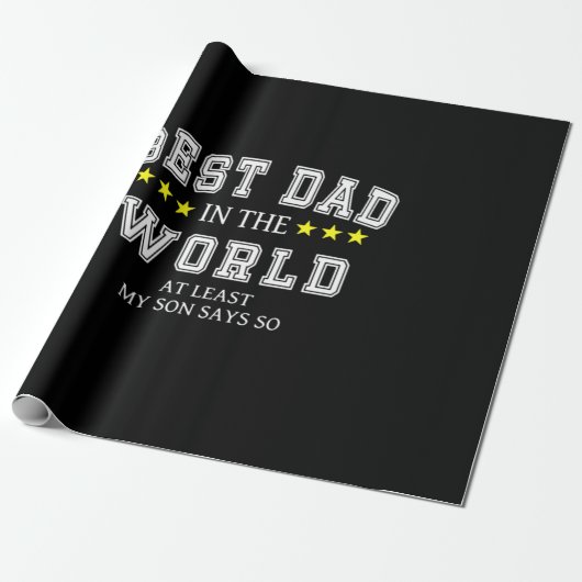 Grandfather Quotes | Best Dad In The World ラッピングペーパー (アンロールド)