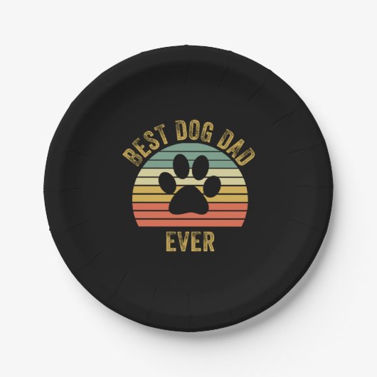 Grandfather Quotes | Best Dog Dad Ever ペーパープレート (正面)