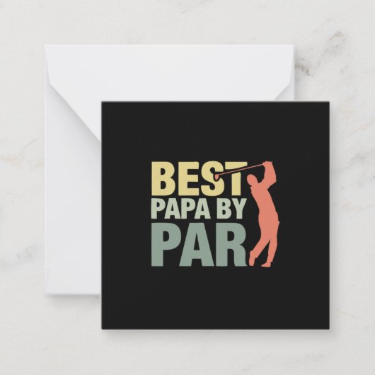 Grandfather Quotes | Best Papa By Par Golf ノートカード (正面)