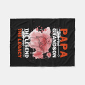 Grandfather Quotes | Papa And Grandson フリースブランケット (正面(横))