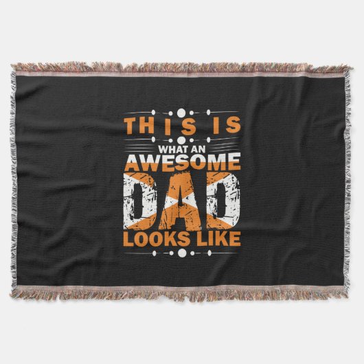 Grandfather Quotes | What An Awesome Dad スローブランケット (正面)
