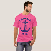Grandfather'S Day Nautical Anchor Captain Papa Tシャツ (正面フル)
