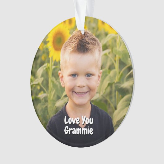Grandkids写真オーナメント祖父母のための記念 オーナメント (正面)