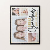 Grandkids 素晴らし祖父母ライフ引用文4 Photo ジグソーパズル (縦)