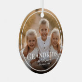 Grandkids Make Life Grand Grandparent 2 Photo  メタルオーナメント (正面右)