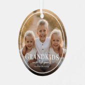 Grandkids Make Life Grand Grandparent 2 Photo  メタルオーナメント (正面左)