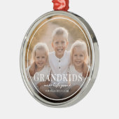 Grandkids Make Life Grand Grandparent 2 Photo   メタルオーナメント (左)