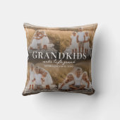 Grandkids Make Life Grand Grandparent Gift Photo クッション (裏面)