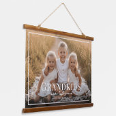 Grandkids Make Life Grand Grandparent Gift Photo 吊り下げ型タペストリー (傾斜あり)