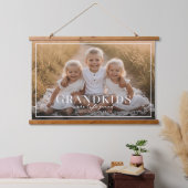 Grandkids Make Life Grand Grandparent Gift Photo 吊り下げ型タペストリー (寝室)