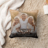 Grandkids Make Life Grand Grandparents Gift Photo クッション (ブランケット)