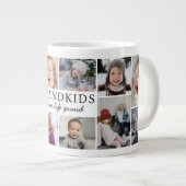 Grandkids Make Life Grand Photo Collage Keepsake ジャンボコーヒーマグカップ (正面右)