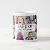 Grandkids Make Life Grand Photo Collage Keepsake ジャンボコーヒーマグカップ (正面)