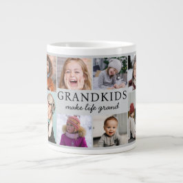 Grandkids Make Life Grand Photo Collage Keepsake ジャンボコーヒーマグカップ
