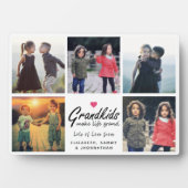 Grandkids Make Life Grand Photo Collage Keepsake フォトプラーク (正面)