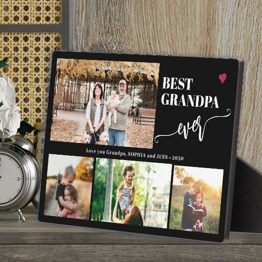 Grandkids photo collage best grandpa ever フォトプラーク