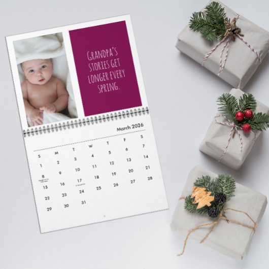 Grandkids Photo Gifts funny slogan Calendar カレンダー