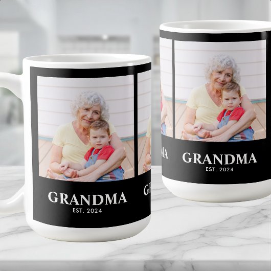 Grandm Established Bold Black 3 Photo Coffee Mug コーヒーマグカップ