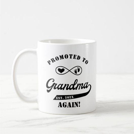 GrandMa妊娠の発表に昇格おもしろい コーヒーマグカップ (左)