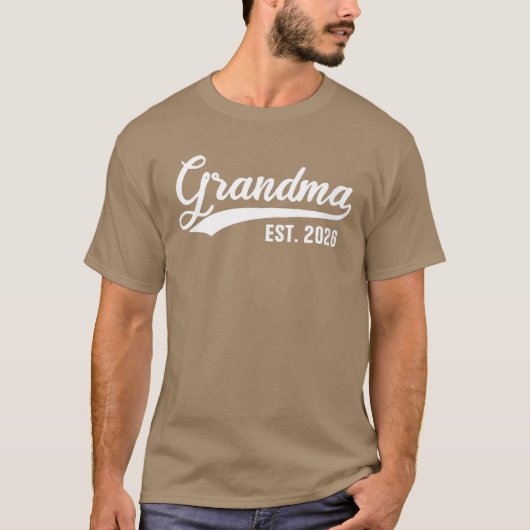 Grandma 2026 Grandmother Est 2026 Grandma Est 2026 Tシャツ (正面)