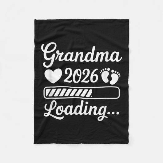 Grandma 2026 Loading Pregnancy Announcement New Gr フリースブランケット (正面)