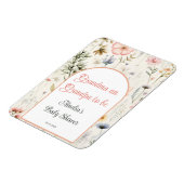 Grandma and Grandpa to Be Baby Shower in Bloom マグネット (左側)