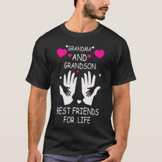 Grandma and Grandson Best Friends for Life retro Tシャツ