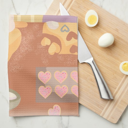 Grandma Baking Cookies キッチンタオル (四つ折り)