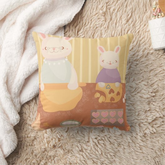 Grandma Baking Cookies クッション (ブランケット)