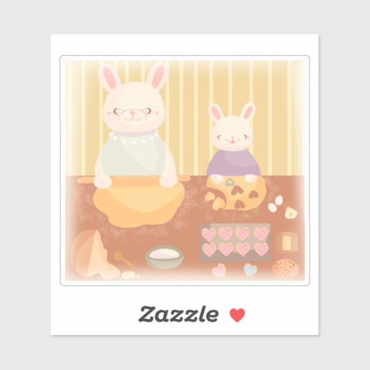 Grandma Baking Cookies シール (シート)