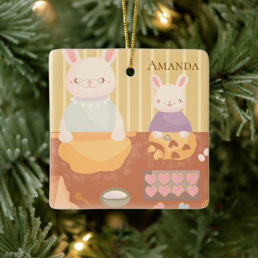 Grandma Baking Cookies セラミックオーナメント (ツリー)