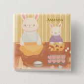 Grandma Baking Cookies 缶バッジ (正面)